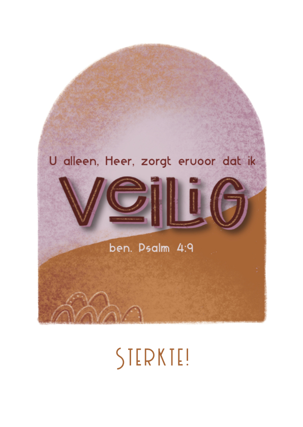 Sterkte kaarten - Sterkte kaart met bijbeltekst uit Psalm 4