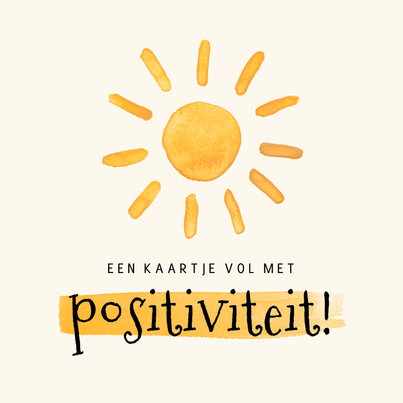 Sterkte kaarten - Sterkte kaartje positiviteit zonnetje stralen 