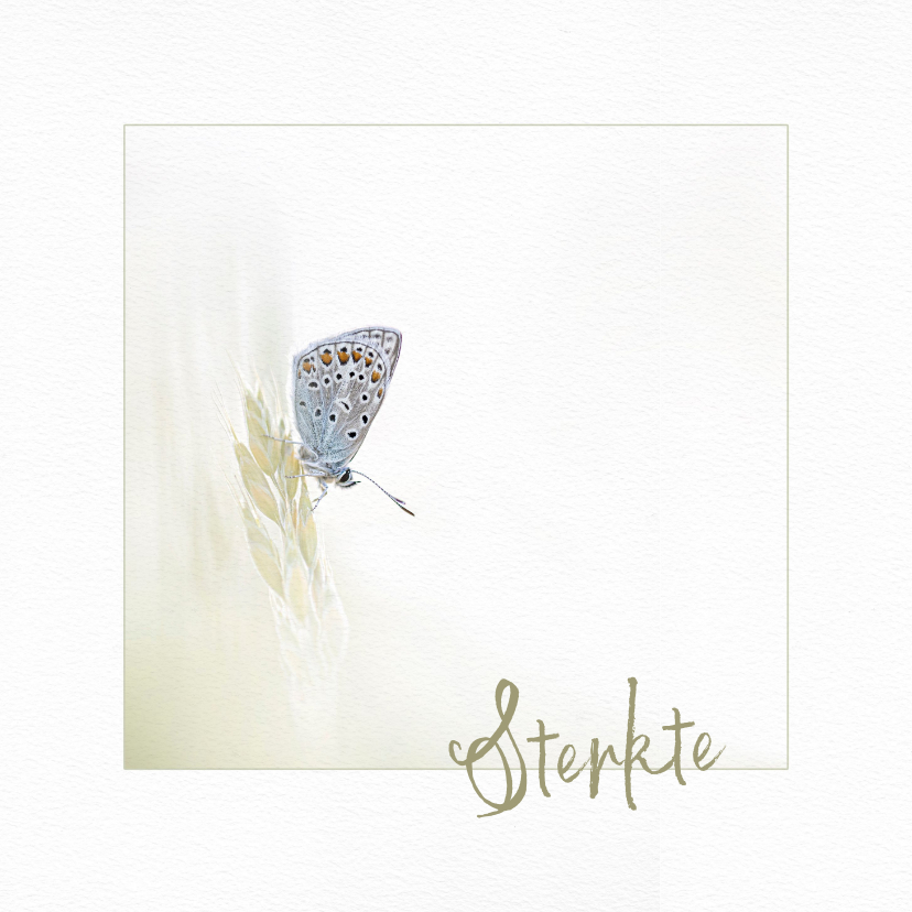 Sterkte kaarten - Sterktekaart vlinder op grashalm