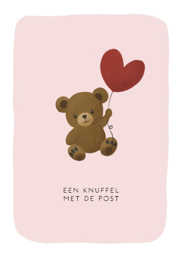 Sterkte kaarten - Troostende kaart een knuffel per post versturen