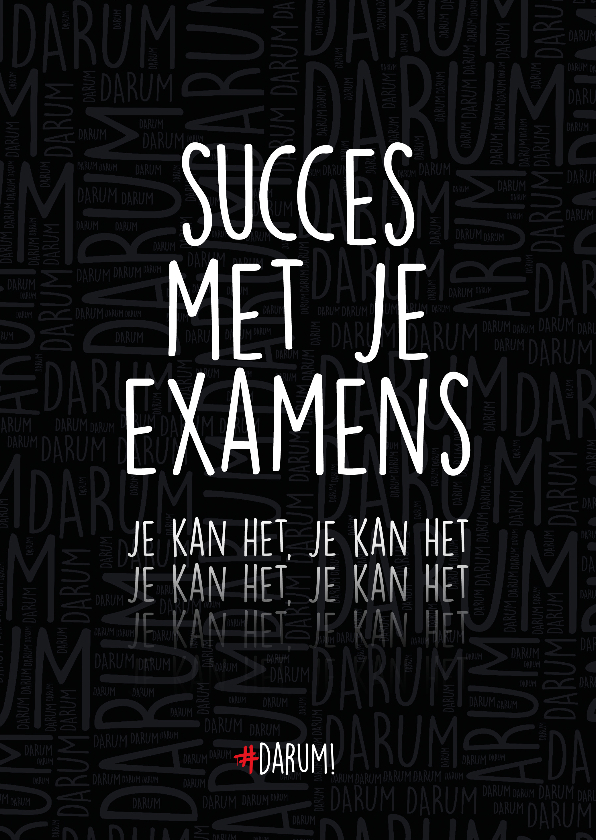 Uitgelezene Succes met je examens - Succes kaarten | Kaartje2go BN-83