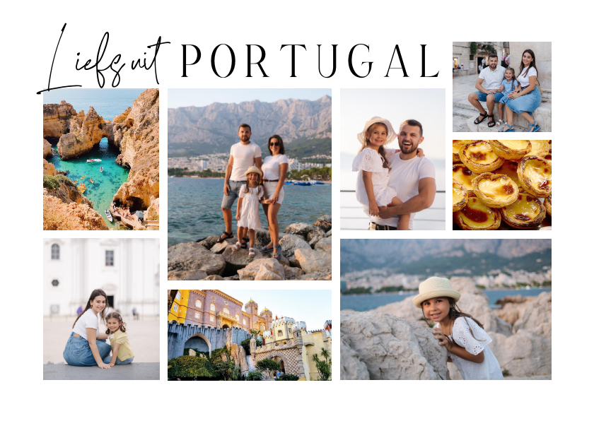 Vakantiekaarten - Ansichtkaart vakantie liefs uit Portugal fotocollage