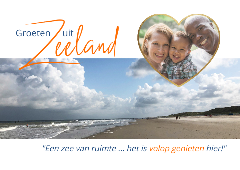 Vakantiekaarten - Vakantie met een zee van ruimte in Zeeland