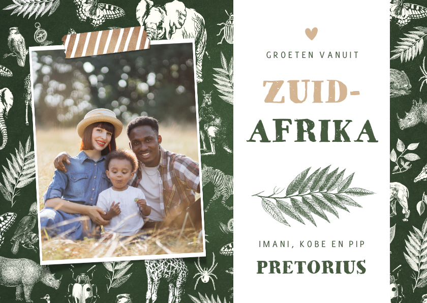 Vakantiekaarten - Vakantiekaart Zuid-Afrika met foto