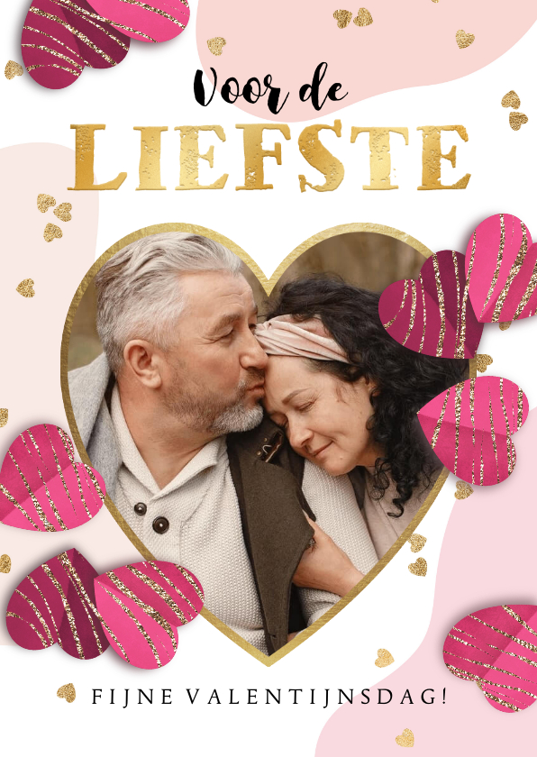 Valentijnskaarten - Liefdevolle Valentijnskaart voor de liefste hartjesconfetti 