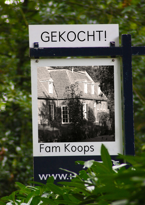 Verhuiskaarten - nieuw bord plaats foto en tekst