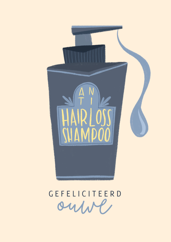 Verjaardagskaarten - Verjaardagskaart anti hairloss shampoo