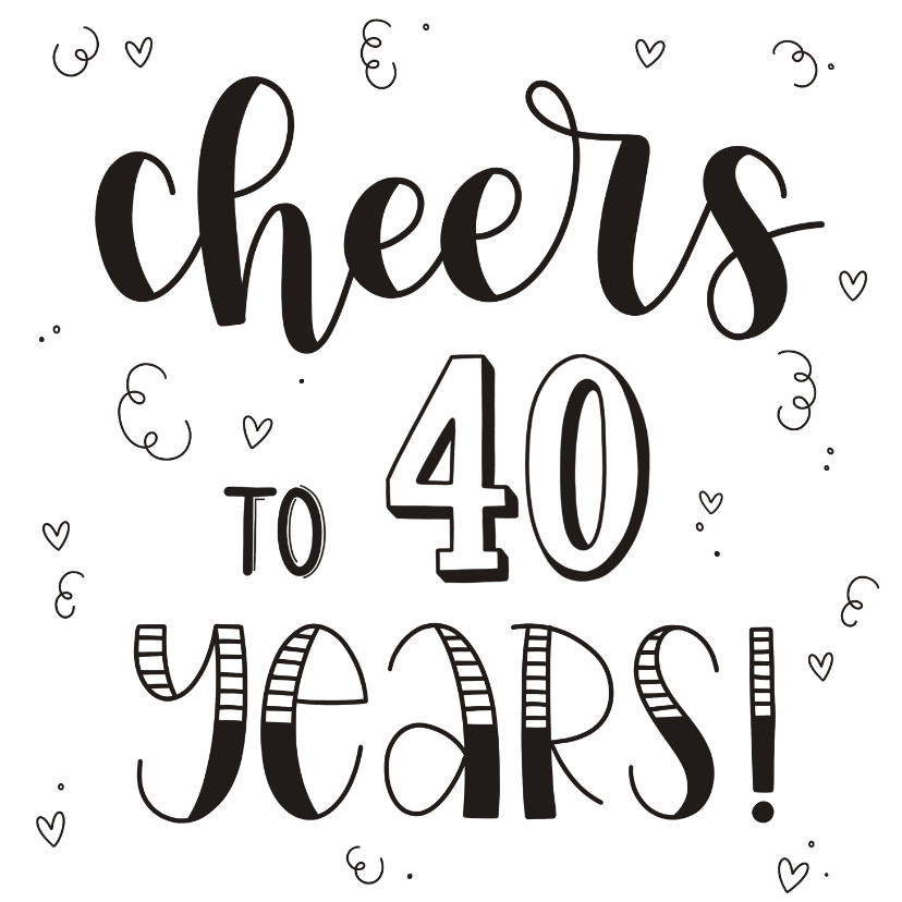 Verjaardagskaarten - Verjaardagskaart - Cheers to 40 years!