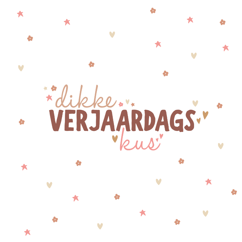 Verjaardagskaarten - Verjaardagskaart dikke verjaardagskus 