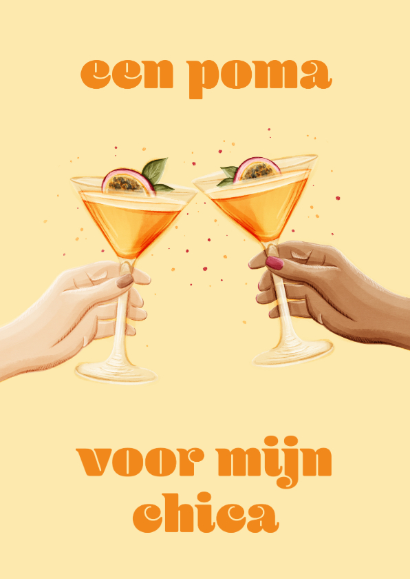 Verjaardagskaarten - Verjaardagskaart een poma voor mijn chica 