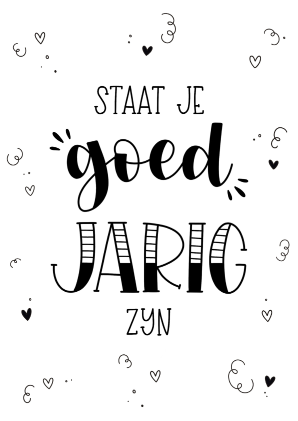 Verjaardagskaarten - Verjaardagskaart - Jarig zijn