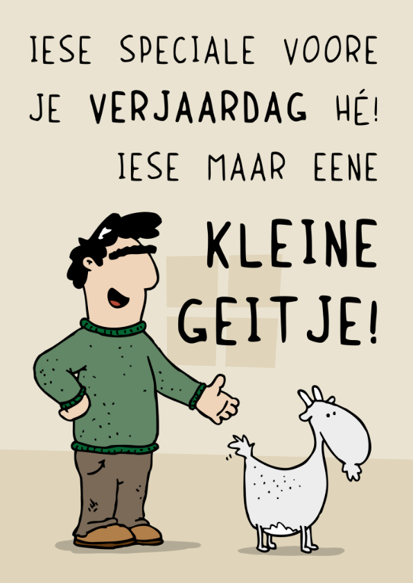 Verjaardagskaarten - Verjaardagskaart kleine geitje