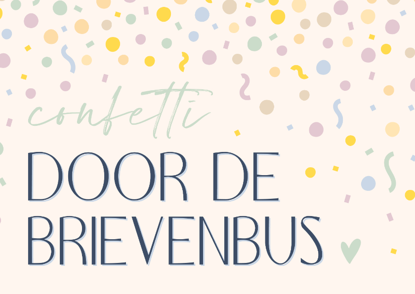 Verjaardagskaarten - Verjaardagskaart KWF confetti door de brievenbus