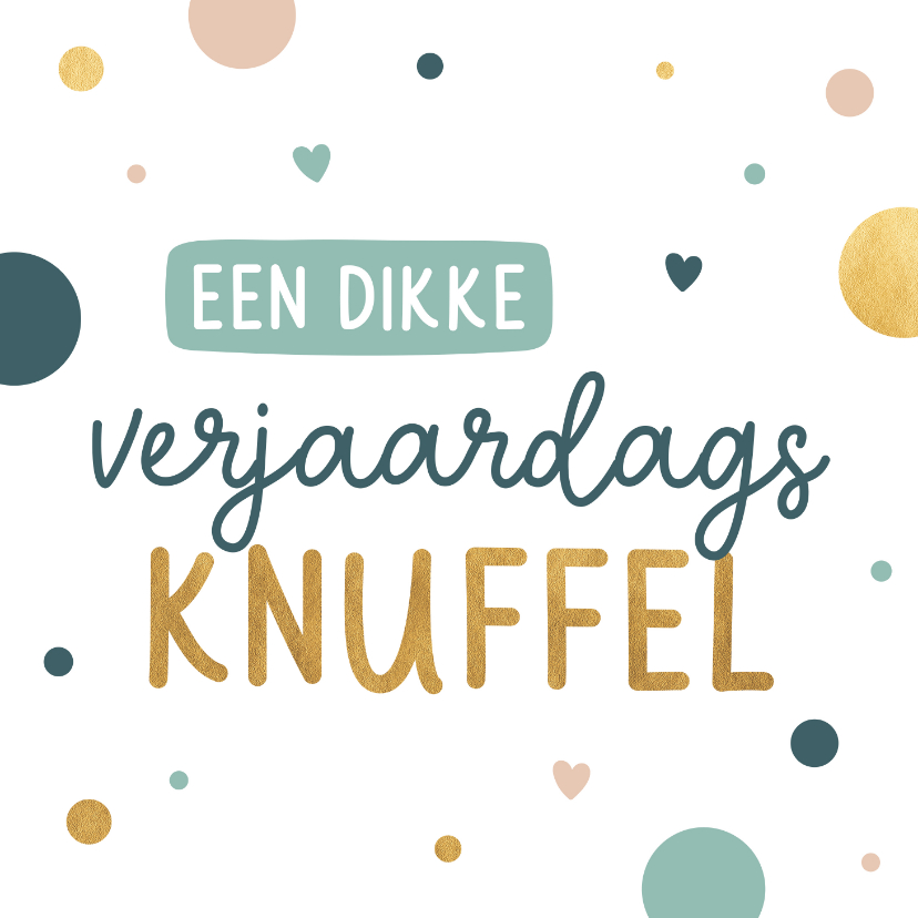 Verjaardagskaarten - Verjaardagskaart met confetti en hartjes