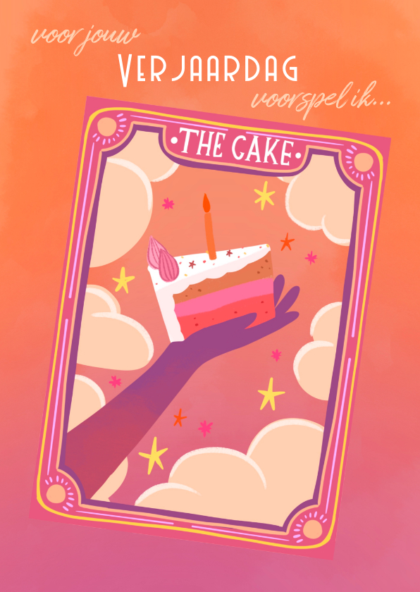 Verjaardagskaart tarot the cake | Kaartje2go