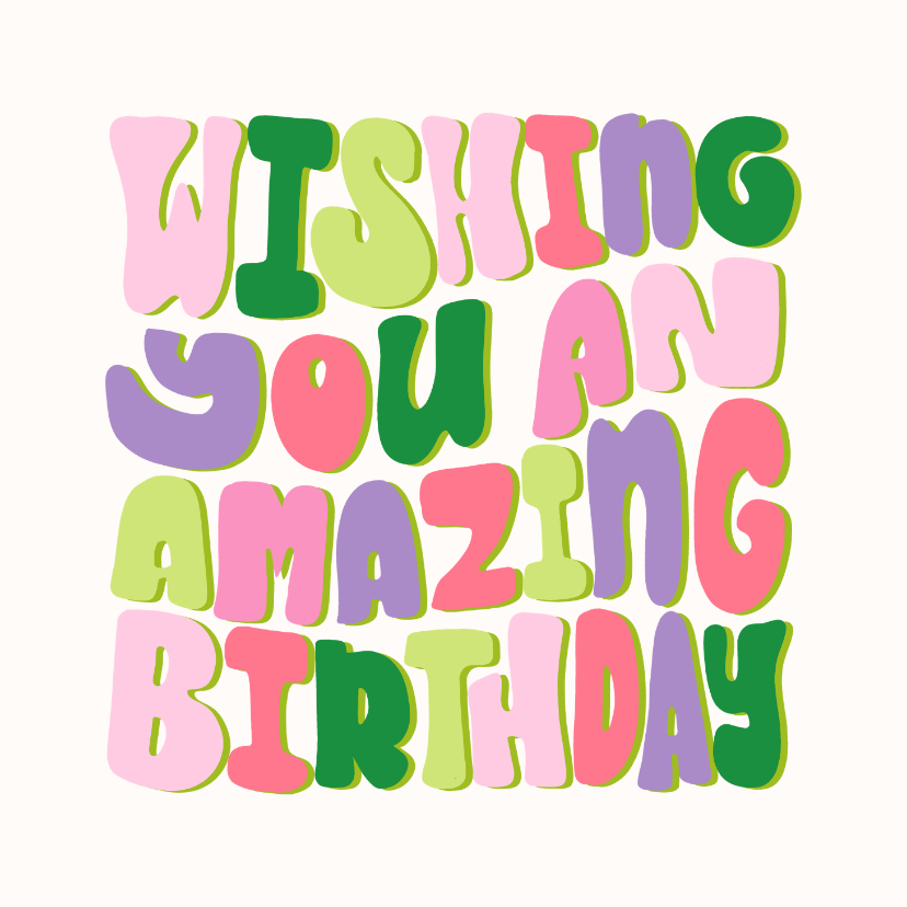 Verjaardagskaarten - Verjaardagskaart wishing you an amazing Birthday!