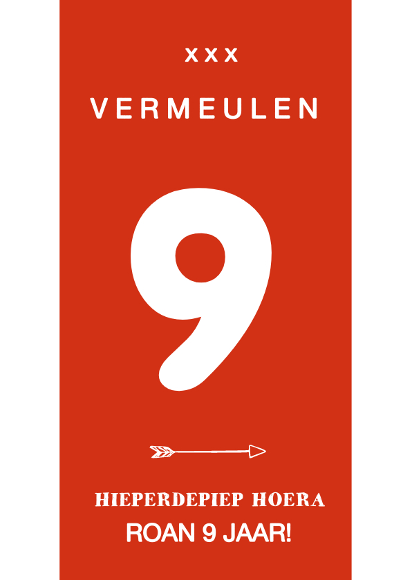 Verjaardagskaarten - Voetbal verjaardagskaart rugnummer met leeftijd - amsterdam