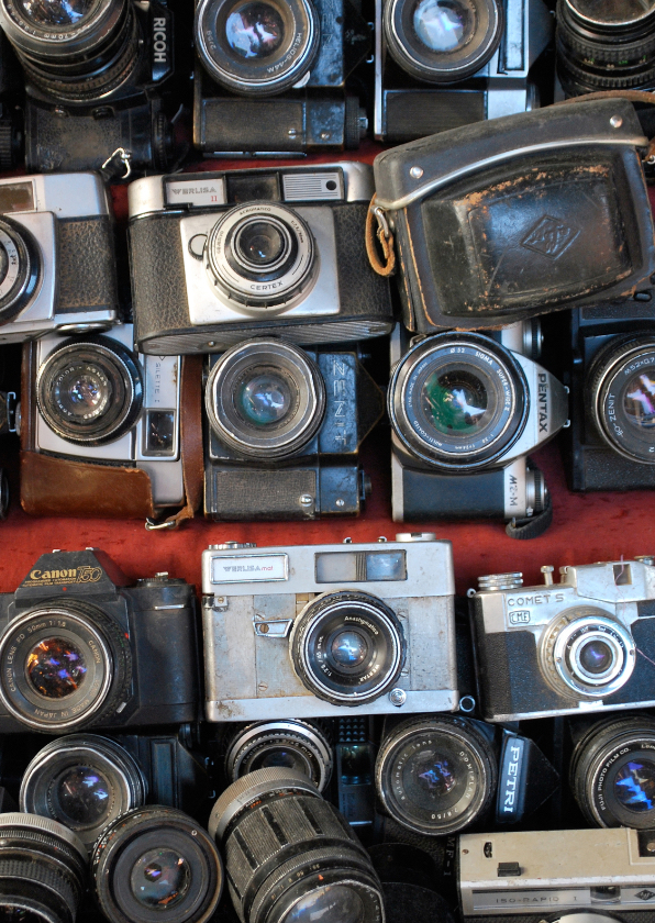 Wenskaarten - Fotokaart oude fototoestellen