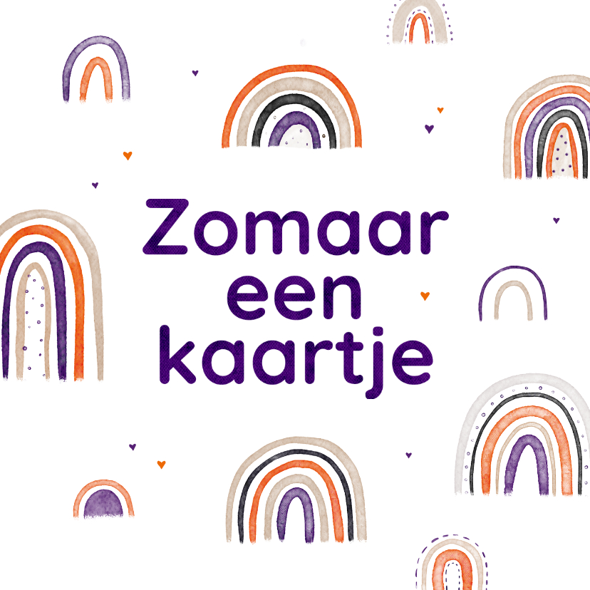 Wenskaarten -  KiKa zomaar kaart met regenboogjes