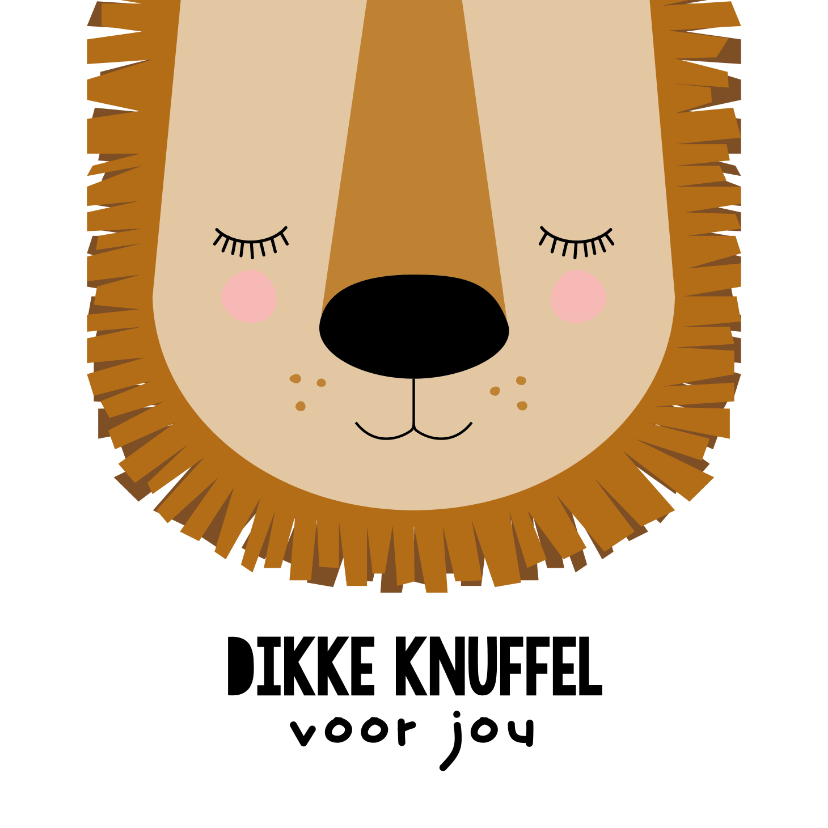 Wenskaarten - Kinderkaart - Een dikke knuffel