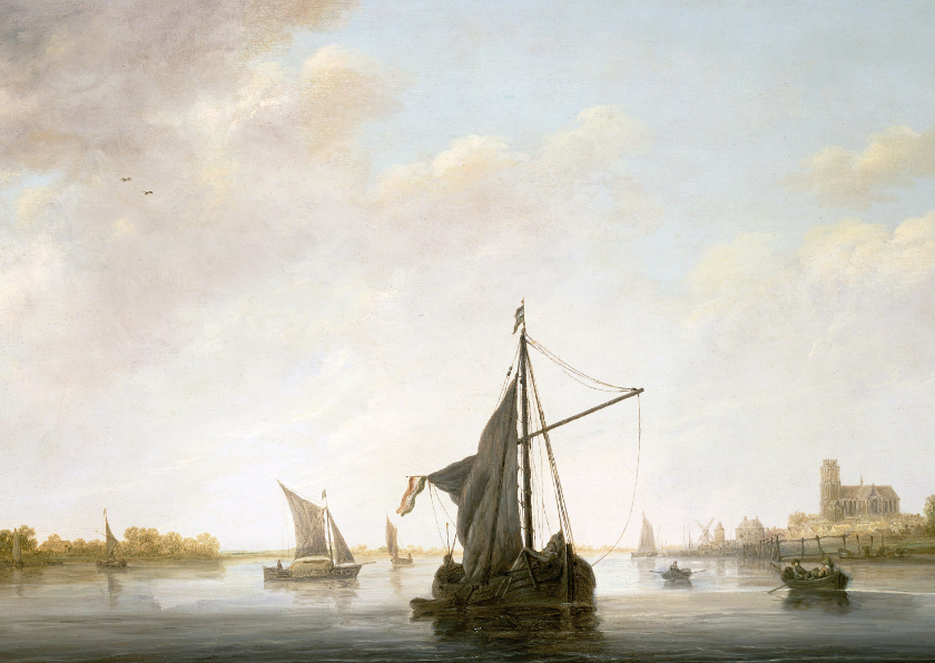 Wenskaarten - Kunstkaart van Aelbert Cuyp. Gezicht op de Maas