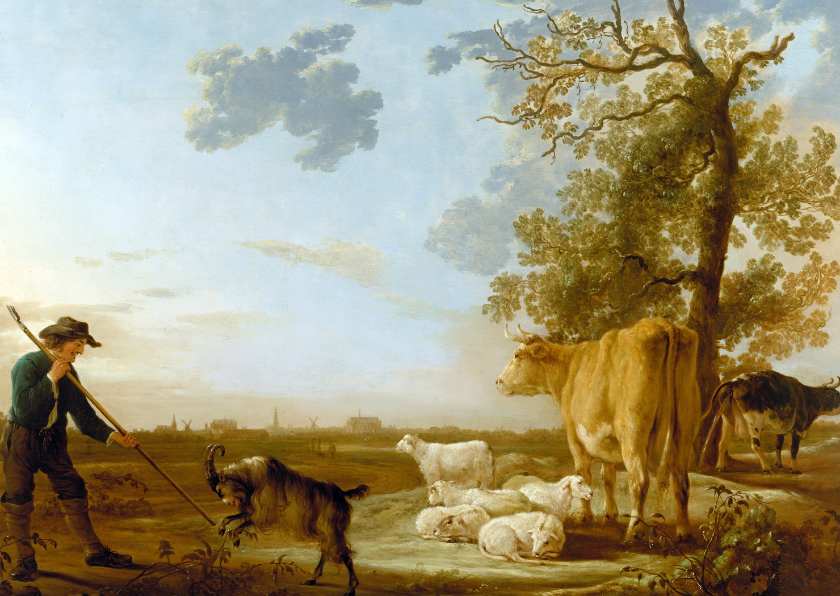 Wenskaarten - Kunstkaart van Aelbert Cuyp. Landschap met vee