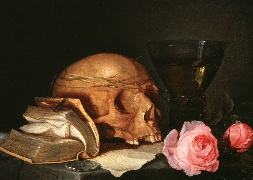 Wenskaarten - Kunstkaart van Jan Davidsz. Vanitas stilleven.