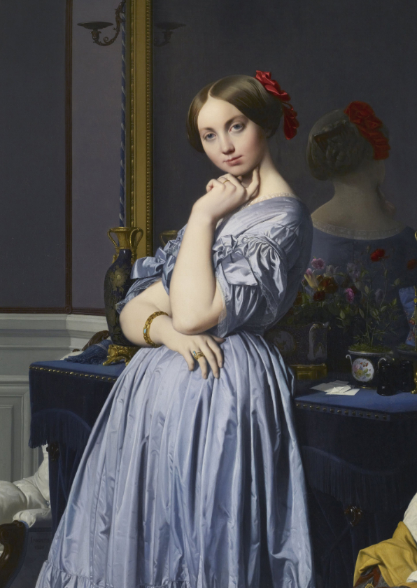 Wenskaarten - Kunstkaart van Jean-Auguste-Dominique Ingres. Comtesse