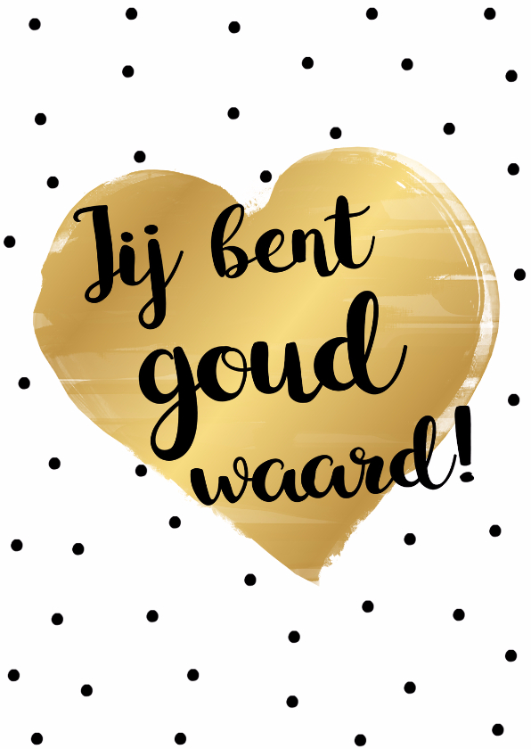 Wenskaarten - Liefde kaart goud - WW