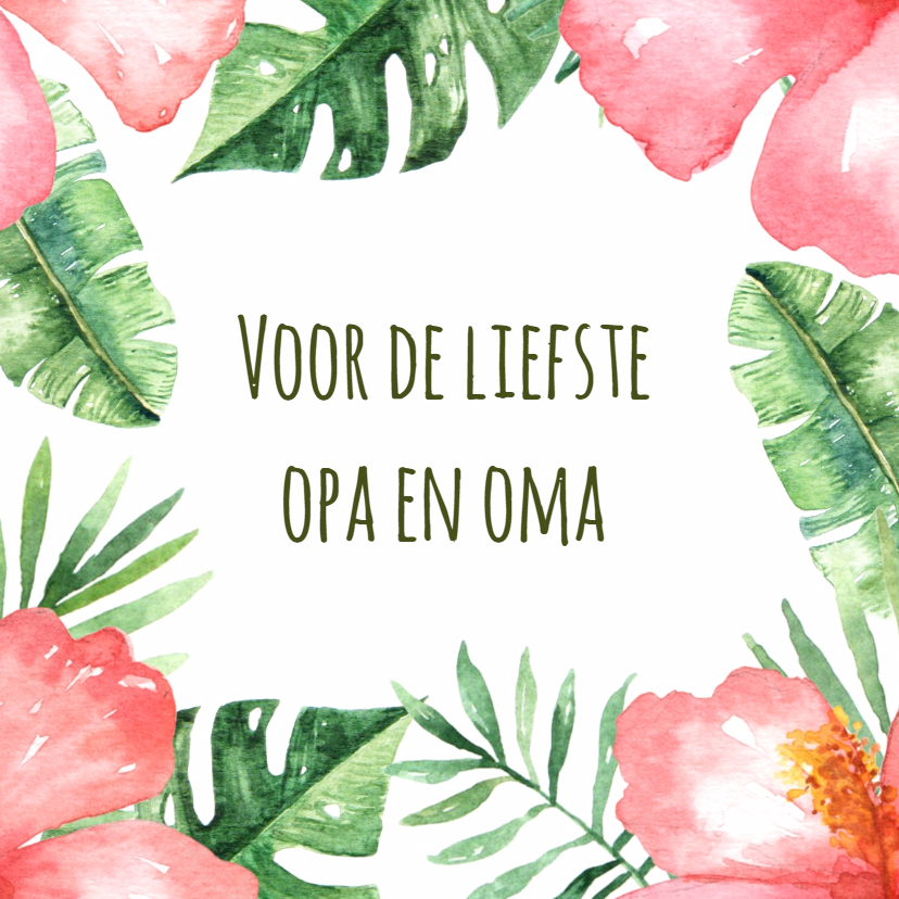 Wenskaarten - Opa en Omadag-kaart Tropical - WW