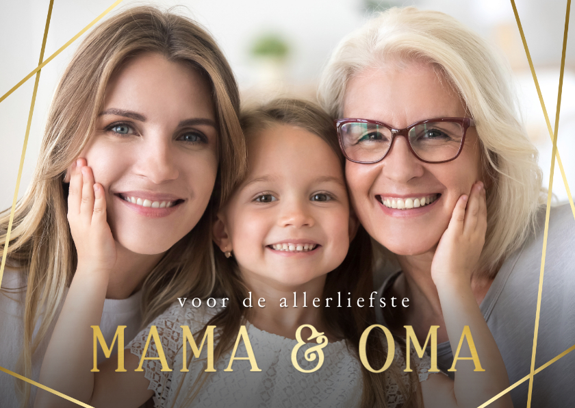 Wenskaarten - Stijlvolle fotokaart voor de liefste oma & mama 