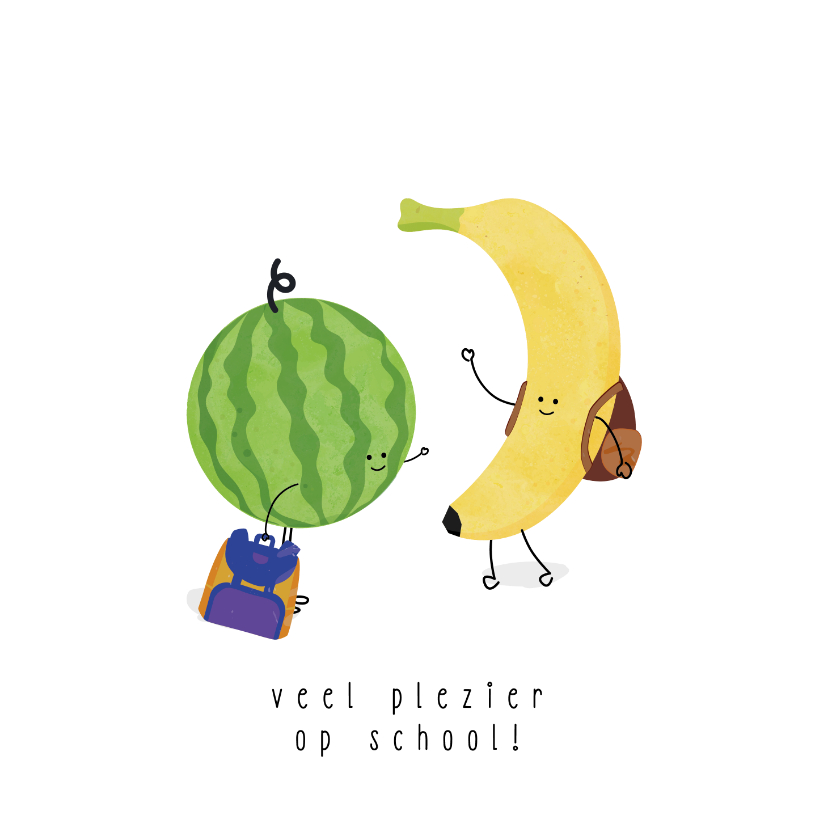 Wenskaarten - Veel plezier op school - sweet - kinderkaart