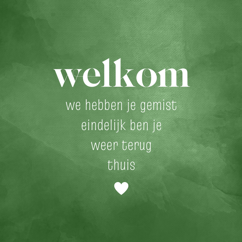 Wenskaarten - Welkom thuis elfje