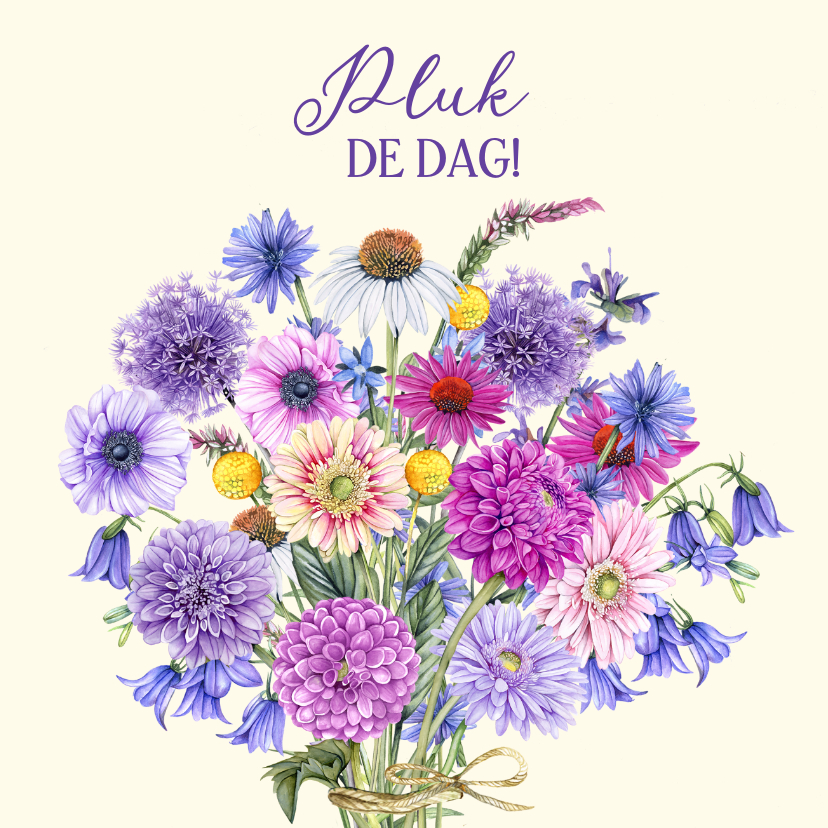 Wenskaarten - Wenskaart boeket bloemen