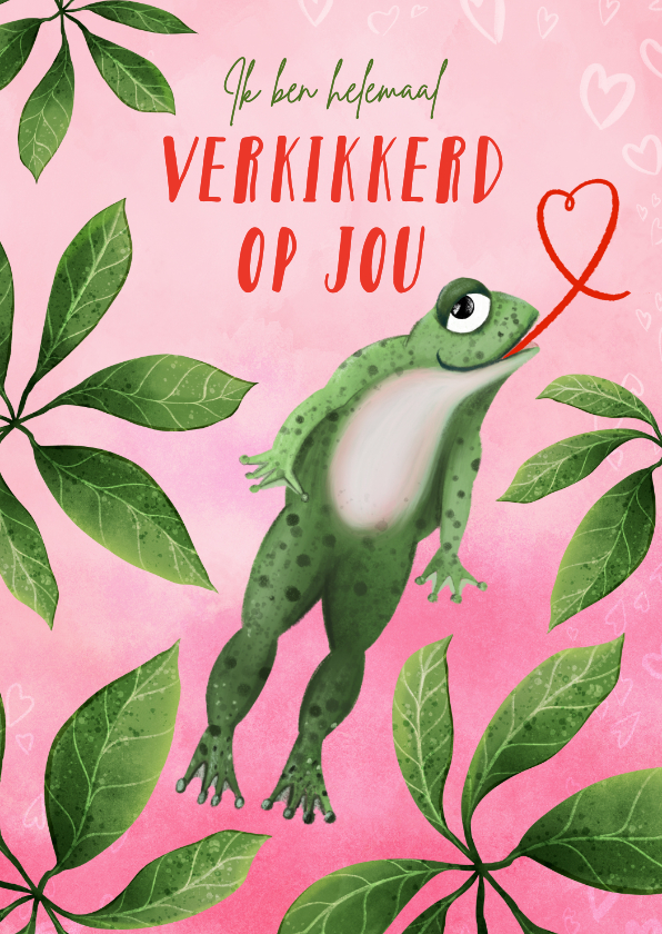 Wenskaarten - Wenskaart 'Ik ben helemaal verkikkerd op jou'