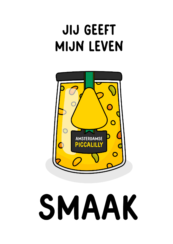 Wenskaarten - Wenskaart jij geeft mijn leven smaak