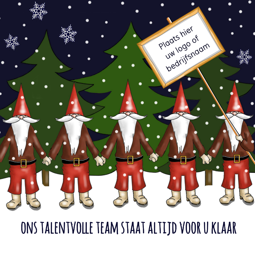 Zakelijke kerstkaarten - Kerst - kerstmannen team