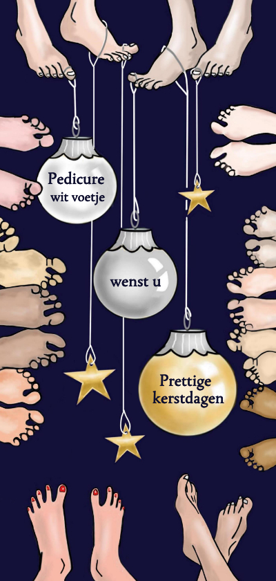 Zakelijke kerstkaarten - Kerst - pedicure 