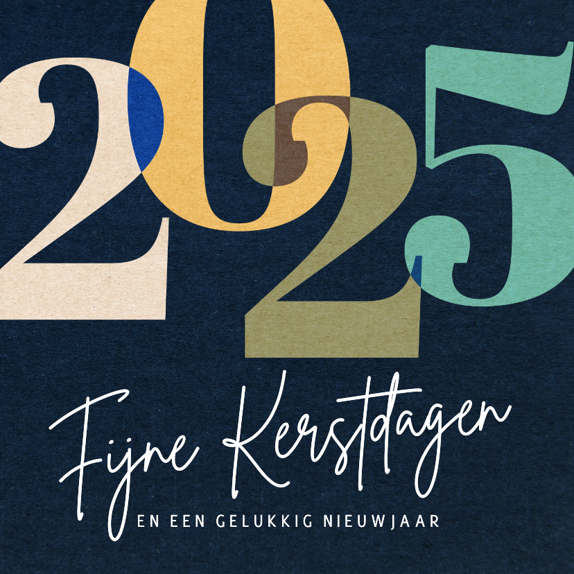 Zakelijke kerstkaarten - Kerstkaart zakelijk 2025 blauw