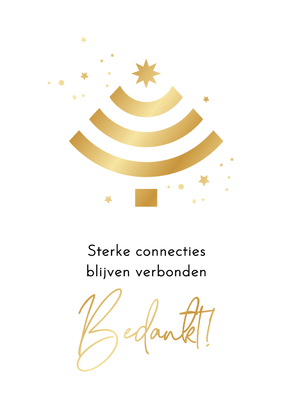 Zakelijke kerstkaarten - Minimalistische zakelijke kerstkaart wi-fi kerstboom sterren