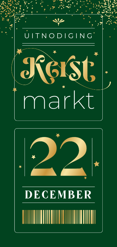 Zakelijke kerstkaarten - Uitnodiging kerstmarkt zakelijk bedrijf bedankt medewerkers