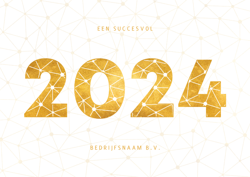 Zakelijke Kerstkaart Gouden 2024 Verbinding | Kaartje2go